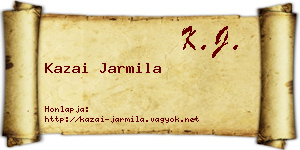 Kazai Jarmila névjegykártya